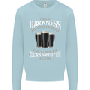 Hello Darkness My Old Friend Funny Guiness Mens Sweatshirt Jumper Light Blue