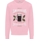 Hello Darkness My Old Friend Funny Guiness Mens Sweatshirt Jumper Light Pink
