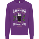 Hello Darkness My Old Friend Funny Guiness Mens Sweatshirt Jumper Purple
