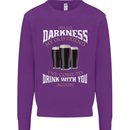 Hello Darkness My Old Friend Funny Guiness Mens Sweatshirt Jumper Purple
