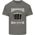 Hello Darkness My Old Friend Funny Guinness Mens Cotton T-Shirt Tee Top Charcoal