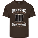 Hello Darkness My Old Friend Funny Guinness Mens Cotton T-Shirt Tee Top Dark Chocolate