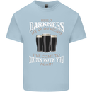 Hello Darkness My Old Friend Funny Guinness Mens Cotton T-Shirt Tee Top Light Blue
