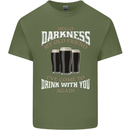 Hello Darkness My Old Friend Funny Guinness Mens Cotton T-Shirt Tee Top Military Green