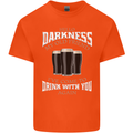 Hello Darkness My Old Friend Funny Guinness Mens Cotton T-Shirt Tee Top Orange