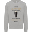 Hellow Darkness My Old Friend Funny Alcohol Mens Sweatshirt Jumper Sports Grey
