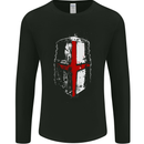 Helmet Gym England Flag St Georges Day Mens Long Sleeve T-Shirt Black