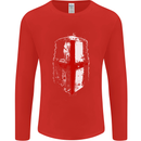Helmet Gym England Flag St Georges Day Mens Long Sleeve T-Shirt Red