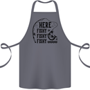 Here Fishy Fishy Funny Fishing Fisherman Cotton Apron 100% Organic Steel