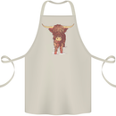 Highland Cattle Cow Scotland Scottish Cotton Apron 100% Organic Natural