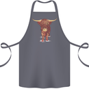 Highland Cattle Cow Scotland Scottish Cotton Apron 100% Organic Steel