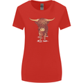 Highland Cattle Cow Scotland Scottish Womens Wider Cut T-Shirt Red