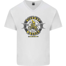 Highway Wheels Motocross Motorcycle Mens V-Neck Cotton T-Shirt White