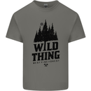 Hiking Wild Thing Camping Rambling Outdoors Mens Cotton T-Shirt Tee Top Charcoal