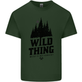Hiking Wild Thing Camping Rambling Outdoors Mens Cotton T-Shirt Tee Top Forest Green