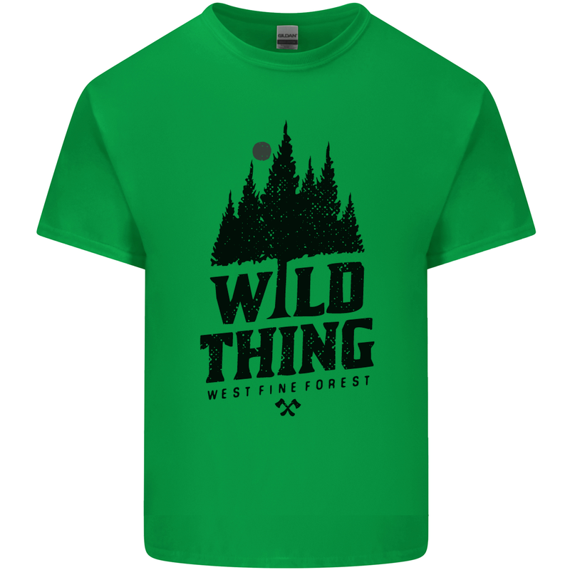 Hiking Wild Thing Camping Rambling Outdoors Mens Cotton T-Shirt Tee Top Irish Green