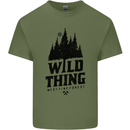Hiking Wild Thing Camping Rambling Outdoors Mens Cotton T-Shirt Tee Top Military Green