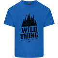 Hiking Wild Thing Camping Rambling Outdoors Mens Cotton T-Shirt Tee Top Royal Blue