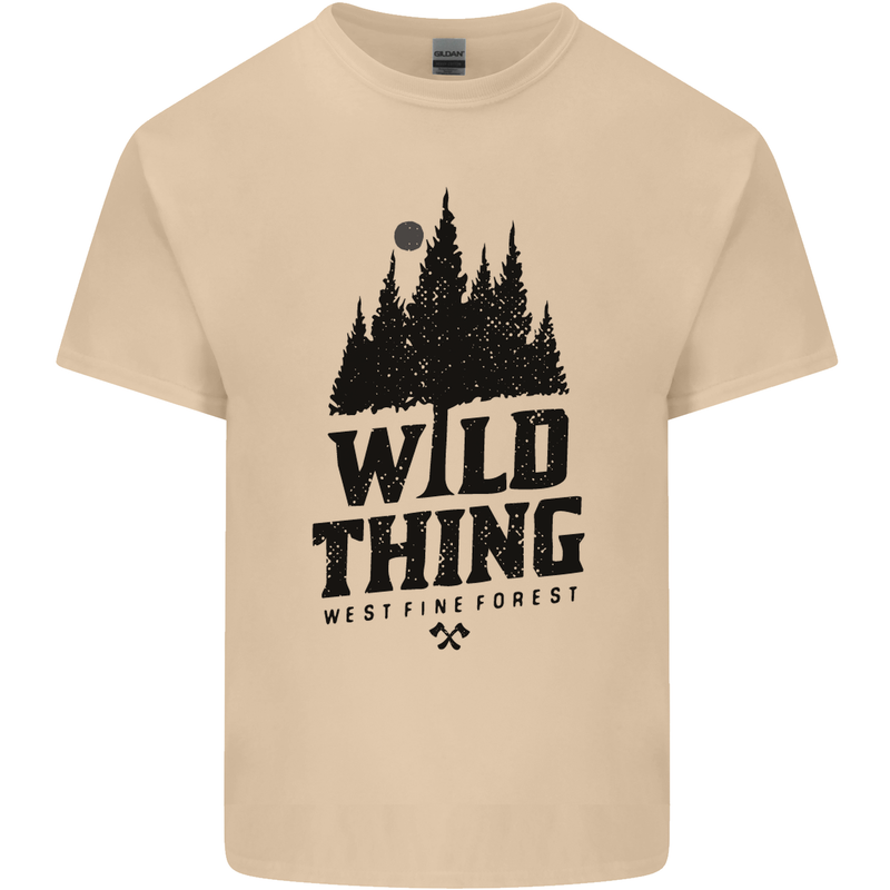 Hiking Wild Thing Camping Rambling Outdoors Mens Cotton T-Shirt Tee Top Sand
