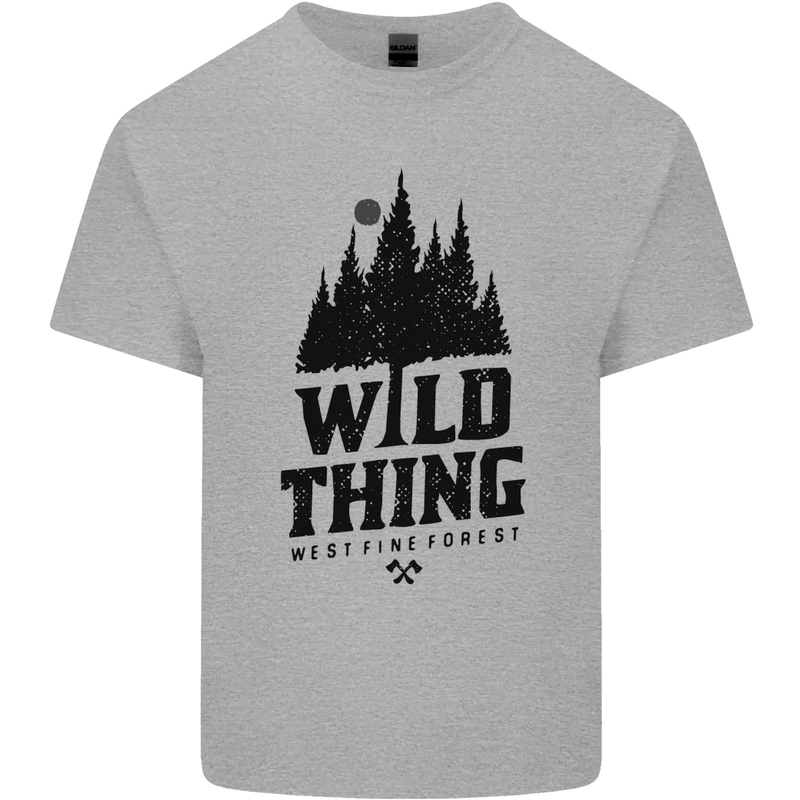 Hiking Wild Thing Camping Rambling Outdoors Mens Cotton T-Shirt Tee Top Sports Grey