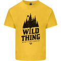 Hiking Wild Thing Camping Rambling Outdoors Mens Cotton T-Shirt Tee Top Yellow