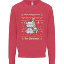 Hippo Christmas Funny Hippopotamus Mens Sweatshirt Jumper Heliconia