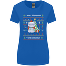 Hippo Christmas Funny Hippopotamus Womens Wider Cut T-Shirt Royal Blue