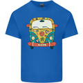 Hippy Van Flowers Peace Campervan Funny Mens Cotton T-Shirt Tee Top Royal Blue