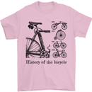History of the Bicycle Cyclist Cycling Bike Mens T-Shirt Cotton Gildan Light Pink