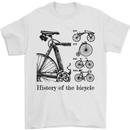 History of the Bicycle Cyclist Cycling Bike Mens T-Shirt Cotton Gildan White