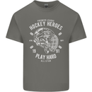 Hockey Heroes Street Ice Mens Cotton T-Shirt Tee Top Charcoal