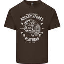 Hockey Heroes Street Ice Mens Cotton T-Shirt Tee Top Dark Chocolate