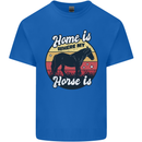 Home Is Where My Horse Is Funny Equestrian Mens Cotton T-Shirt Tee Top Royal Blue