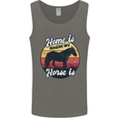 Home Is Where My Horse Is Funny Equestrian Mens Vest Tank Top Charcoal