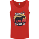 Home Is Where My Horse Is Funny Equestrian Mens Vest Tank Top Red