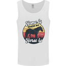Home Is Where My Horse Is Funny Equestrian Mens Vest Tank Top White