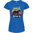 Home Is Where My Horse Is Funny Equestrian Womens Petite Cut T-Shirt Royal Blue