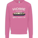 Home Is Where You Moor It Long Boat Barge Mens Sweatshirt Jumper Azalea