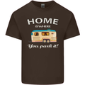 Home Is Where You Park It Caravan Funny Mens Cotton T-Shirt Tee Top Dark Chocolate