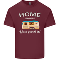 Home Is Where You Park It Caravan Funny Mens Cotton T-Shirt Tee Top Maroon