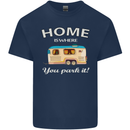 Home Is Where You Park It Caravan Funny Mens Cotton T-Shirt Tee Top Navy Blue