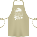 Home Is Where You Park It Funny Caravan Cotton Apron 100% Organic Khaki