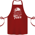 Home Is Where You Park It Funny Caravan Cotton Apron 100% Organic Maroon