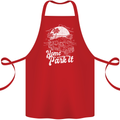 Home Is Where You Park It Funny Caravan Cotton Apron 100% Organic Red