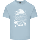 Home Is Where You Park It Funny Caravan Mens Cotton T-Shirt Tee Top Light Blue