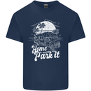 Home Is Where You Park It Funny Caravan Mens Cotton T-Shirt Tee Top Navy Blue
