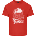 Home Is Where You Park It Funny Caravan Mens Cotton T-Shirt Tee Top Red