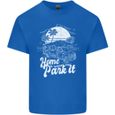 Home Is Where You Park It Funny Caravan Mens Cotton T-Shirt Tee Top Royal Blue
