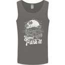 Home Is Where You Park It Funny Caravan Mens Vest Tank Top Charcoal