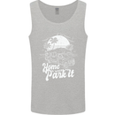 Home Is Where You Park It Funny Caravan Mens Vest Tank Top Sports Grey